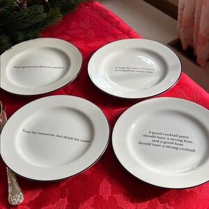 Pottery Barn Appetizer Dessert Plates. Set of 4.